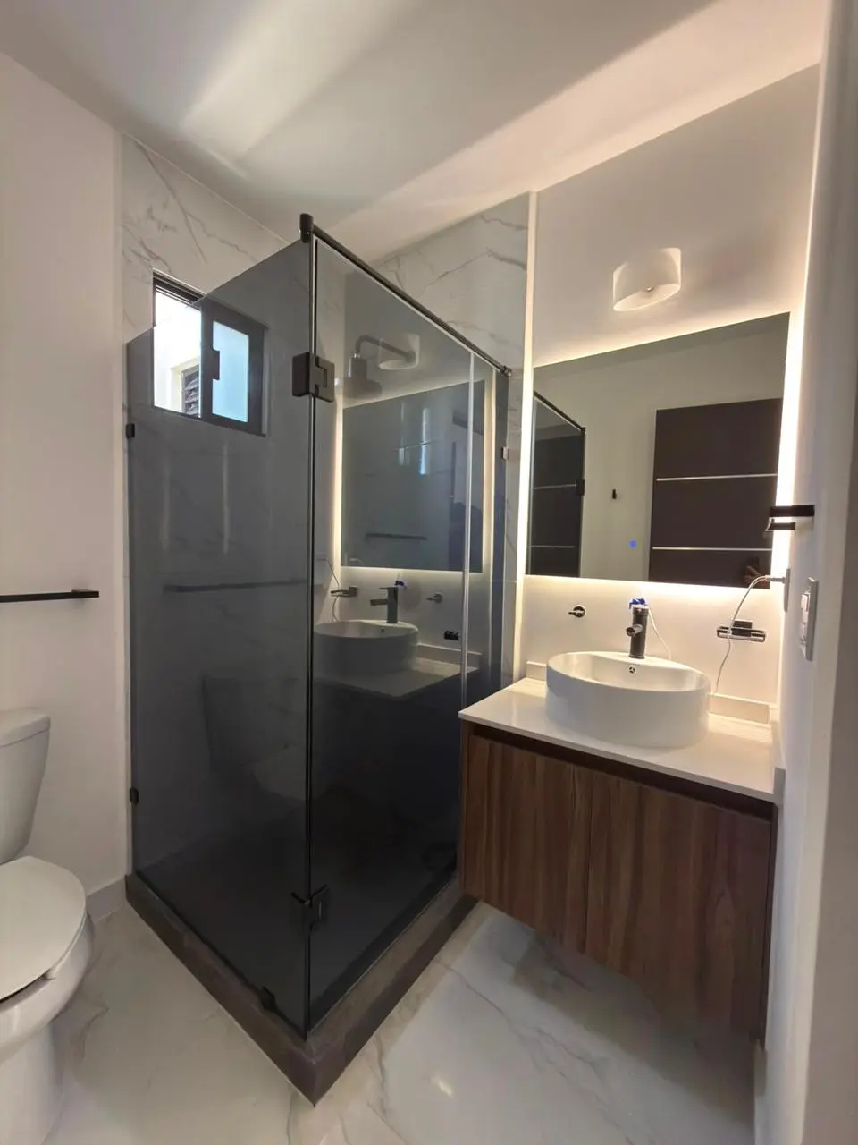Canceles de Baño en Escuadra de Cristal Templado